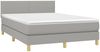 vidaXL Boxspringbett mit Matratze Hellgrau 140x190 cm Stoff 3140449 Bild 3