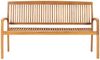vidaXL Stapelbare Gartenbank mit Auflage 159 cm Massivholz Teak 3063309 Bild 3