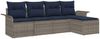 vidaXL Gartensofa-set mit Kissen 5 pcs Grau Poly-Rattan 3345325 Bild 2