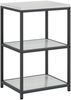 Küchenaufbewahrung, BuffetSchrank mit Regal Silber 60x50x92 cm Stahl Bild 2