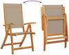 vidaXL Gartenstühle 8 Stk. Klappbar Massivholz Akazie und Textilene 3279246 Bild 5