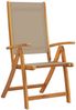vidaXL Gartenstühle 8 Stk. Klappbar Massivholz Akazie und Textilene 3279246 Bild 3