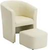 Vente-unique - JOVANA Sessel Kunstleder Beige - B 64 cm x H 74 cm x L 65 cm Bild 4