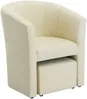 Vente-unique - JOVANA Sessel Kunstleder Beige - B 64 cm x H 74 cm x L 65 cm Bild 2