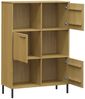 vidaXL Bücherregal OSLO Metallbeine Braun 90x35x128,5 cm Massivholz 351012 Bild 5