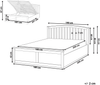Bett mit Stauraum Kiefernholz CLARBEC 180 x 200 cm Weiß Bild 2