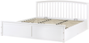 Bett mit Stauraum Kiefernholz CLARBEC 180 x 200 cm Weiß Bild 4