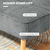 HOMCOM 2-Sitzer 2-Sitzer Stoffsofa Polstersofa Doppelsofa, Doppelsofa 1 Teile, für Wohnzimmer, Schlafzimmer, 135 x 67 x 78 cm, Grau Bild 4