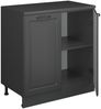 Küchenschrank für Dachschrägen R-Line Anthrazit Landhaus 80 cm ohne Schräge mit 2 Türen Vicco Bild 3
