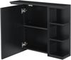 Badezimmerschrank Harstad 64x80x20 cm Schwarz en. casa Bild 3