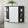 Badezimmerschrank Harstad 64x80x20 cm Schwarz en. casa Bild 2