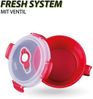 Frischhaltedosen für Lebensmittel ( 0,84 L ) - 2er Pack "Rot" - Vorratsdose luftdicht, Aufbewahrungsbox Meal Prep Box, Frühstücksschale, BPA Frei Bild 2