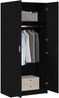 vidaXL Kleiderschrank mit Tür Schwarz Eichen-Optik 80 x 50,5 x 180 cm 3333855 Bild 3