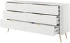 Bettso 'LANTE' Kommode mit Schubladen, Holzwerkstoff Weiß, 81x38x163 cm Bild 4