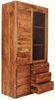 Vitrine Tina 100x190x45 aus Sheesham-Massivholz Bild 2