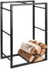 ProGarden Kaminholzständer Rechteckig 45x28x70 cm Schwarz 445897 Bild 2