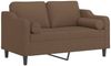 vidaXL 2-Sitzer-Sofa mit Zierkissen Braun 120 cm Stoff 3200840 Bild 3