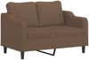 vidaXL 2-Sitzer-Sofa mit Zierkissen Braun 120 cm Stoff 3200840 Bild 4
