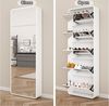 BlingBin Schuhschrank Spiegel-Schuhschrank mit 5 Flip-Schubladen, Spiegel Schuhkipper (1er Set, 1-St, 63 x 19.6 x 176.2 cm) Schuhschrank mit Bogen-Design, freistehender Kipp-Schuh-Organizer Bild 2