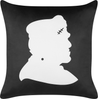 Kissen 2er Set Abstraktes Muster FRANKLINIA Samtstoff 45 x 45 cm Schwarz Bild 4