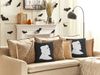 Kissen 2er Set Abstraktes Muster FRANKLINIA Samtstoff 45 x 45 cm Schwarz Bild 3