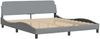 vidaXL Bettgestell "Dover" Hellgrau 180x200 cm Stoff 373225 Bild 3