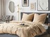 Bettwäsche-Set Streifenmuster AVONDALE 155x220 cm Baumwoll-Satin Beige Bild 3