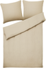 Bettwäsche-Set Streifenmuster AVONDALE 155x220 cm Baumwoll-Satin Beige Bild 5