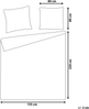 Bettwäsche-Set Streifenmuster AVONDALE 155x220 cm Baumwoll-Satin Beige Bild 2