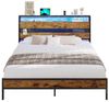 MSMASK Metallbett Bettgestell mit Steckdose und USB-Ladefunktion (Ohne Matratze), Jugendbett, Doppelbett, 160x200 cm Bild 4