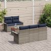 vidaXL Gartensofa-set 6 pcs Grau und Marineblau Poly-Rattan 3355938 Bild 3