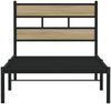 vidaXL Metallbett ohne Matratze Sonoma-Eiche 90x190 cm 4017094 Bild 4