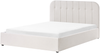 Bett mit Stauraum Stoff CHALLANS 160 x 200 cm Cremeweiß Bild 5