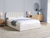 Bett mit Stauraum Stoff CHALLANS 160 x 200 cm Cremeweiß Bild 3