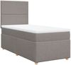 vidaXL Boxspringbett mit Matratze Taupe 90x200 cm Stoff 3293460 Bild 3