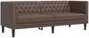 vidaXL Chesterfield-Sofa 3-Sitzer Braun Kunstleder 372668 Bild 2