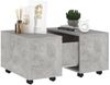 Couchtisch, Sofatisch Betongrau 60x60x38 cm Holzwerkstoff Bild 4