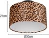 LED Deckenleuchte mit Stoffschirm Leopardenmuster, Ø 30cm Bild 4