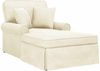 vidaXL Chaise Lounge mit Rock mit Kissen 3 pcs Creme Cordstoff 42022950 Bild 2