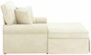 vidaXL Chaise Lounge mit Rock mit Kissen 3 pcs Creme Cordstoff 42022950 Bild 5