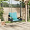vidaXL Hängesessel mit Kissen Schwarz 63x62x40 cm Poly Rattan 368169 Bild 3