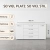 rauch Kombikommode Sideboard Schubkommode Kommode MONTCLAR Front Dekor/Hochglanz/Glas (Breite 160 / Höhe 81 cm, 2 Einlegeböden, inkl. Soft-Close-Funktion), 2-türig, 4 geräumige Schubladen, viele Griffvarianten MADE IN GERMANY Bild 3