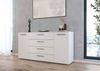 rauch Kombikommode Sideboard Schubkommode Kommode MONTCLAR Front Dekor/Hochglanz/Glas (Breite 160 / Höhe 81 cm, 2 Einlegeböden, inkl. Soft-Close-Funktion), 2-türig, 4 geräumige Schubladen, viele Griffvarianten MADE IN GERMANY Bild 2