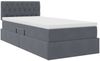 vidaXL Aufbewahrungsbett mit Matratze Dunkelgrau 90 x 200 cm Samt 3370792 Bild 5