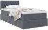 vidaXL Aufbewahrungsbett mit Matratze Dunkelgrau 90 x 200 cm Samt 3370792 Bild 3