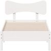 vidaXL Massivholzbett ohne Matratze Weiß 75x190 cm Kiefernholz 3328257 Bild 4