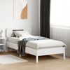 vidaXL Massivholzbett ohne Matratze Weiß 75x190 cm Kiefernholz 3328257 Bild 3