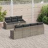vidaXL Sofa Set mit Kissen mit Kissen 8 pcs Grau Poly-Rattan 3346629 Bild 3