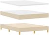 vidaXL Boxspringbett mit Kissen mit Kopfteil Creme 140 x 200 cm Stoff 3338928 Bild 5