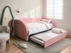 Ausziehbett Bouclé ALBIAC 90x200 cm Pastellrosa Bild 3